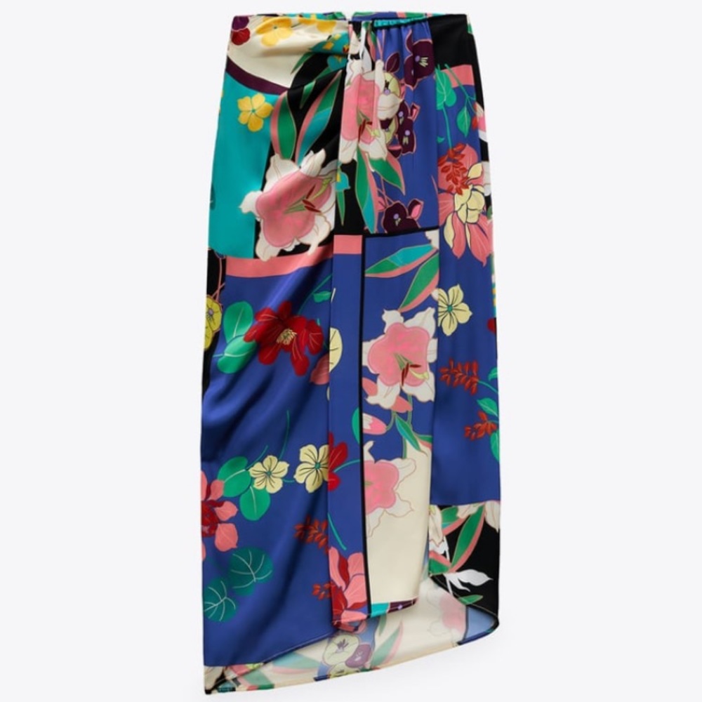 ZARA Floral Print Skirt